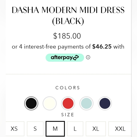 NWT Alieva Dasha Modern midi dress in black size xl - Picture 9 of 16